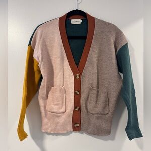 Colorblock Grandpa Cardigan